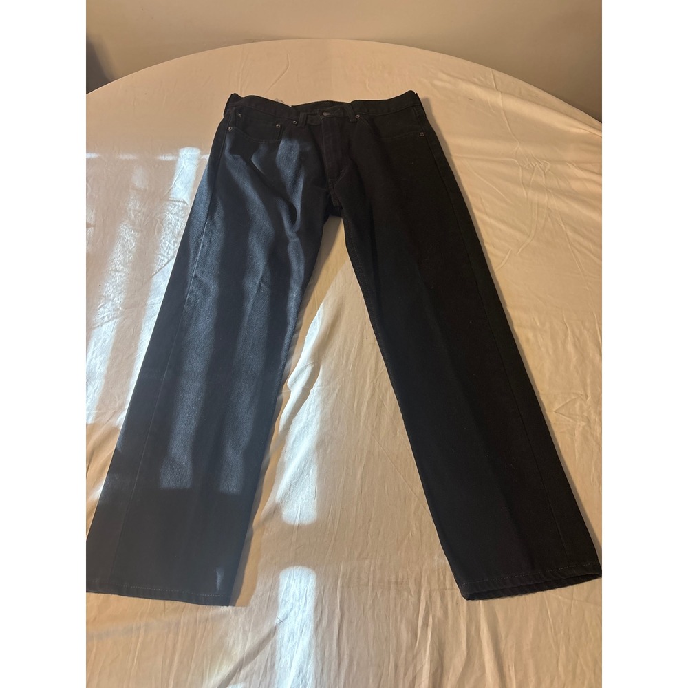 Levi's 505 Regular Fit Jeans Mens 34x30 Black Excellent Straight Leg Denim